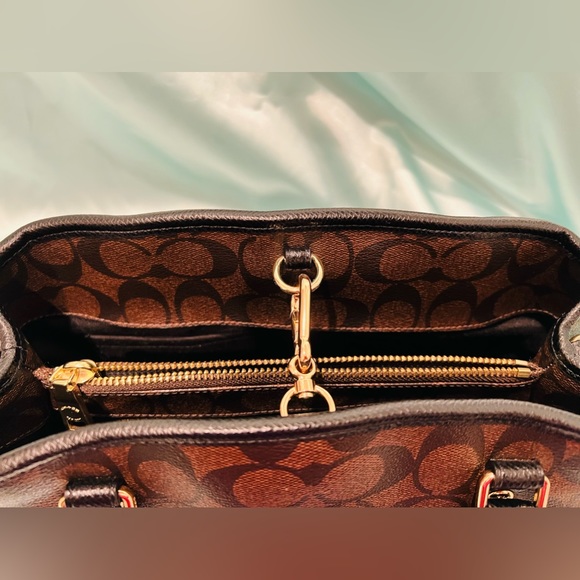 COACH - Signature Brown Leather Satchel limited edition runway Model - Picture 10 of 15